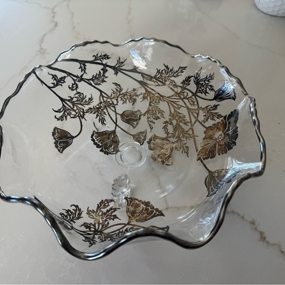 Silver City Glass Candy/Nut Bowl